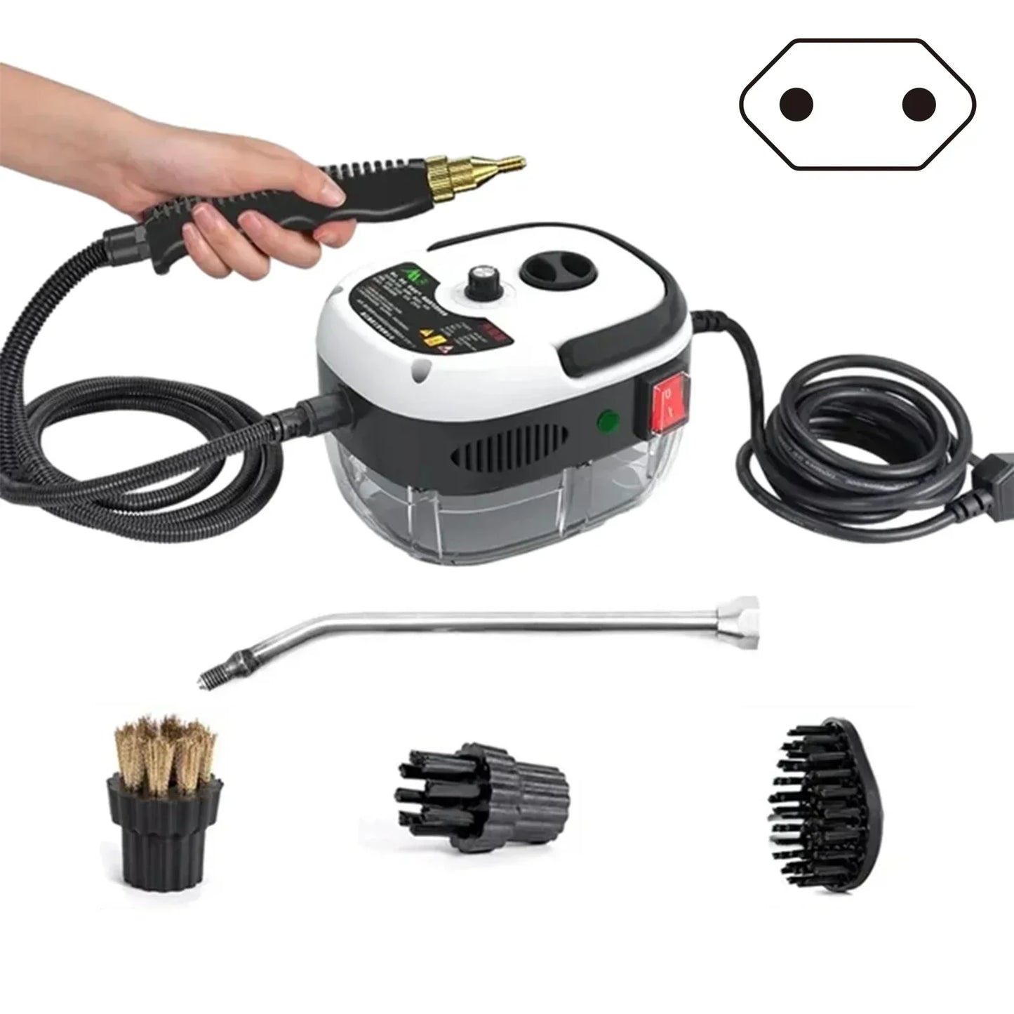 2500W High-Pressure Steam Cleaner with 6 Adjustable Settings