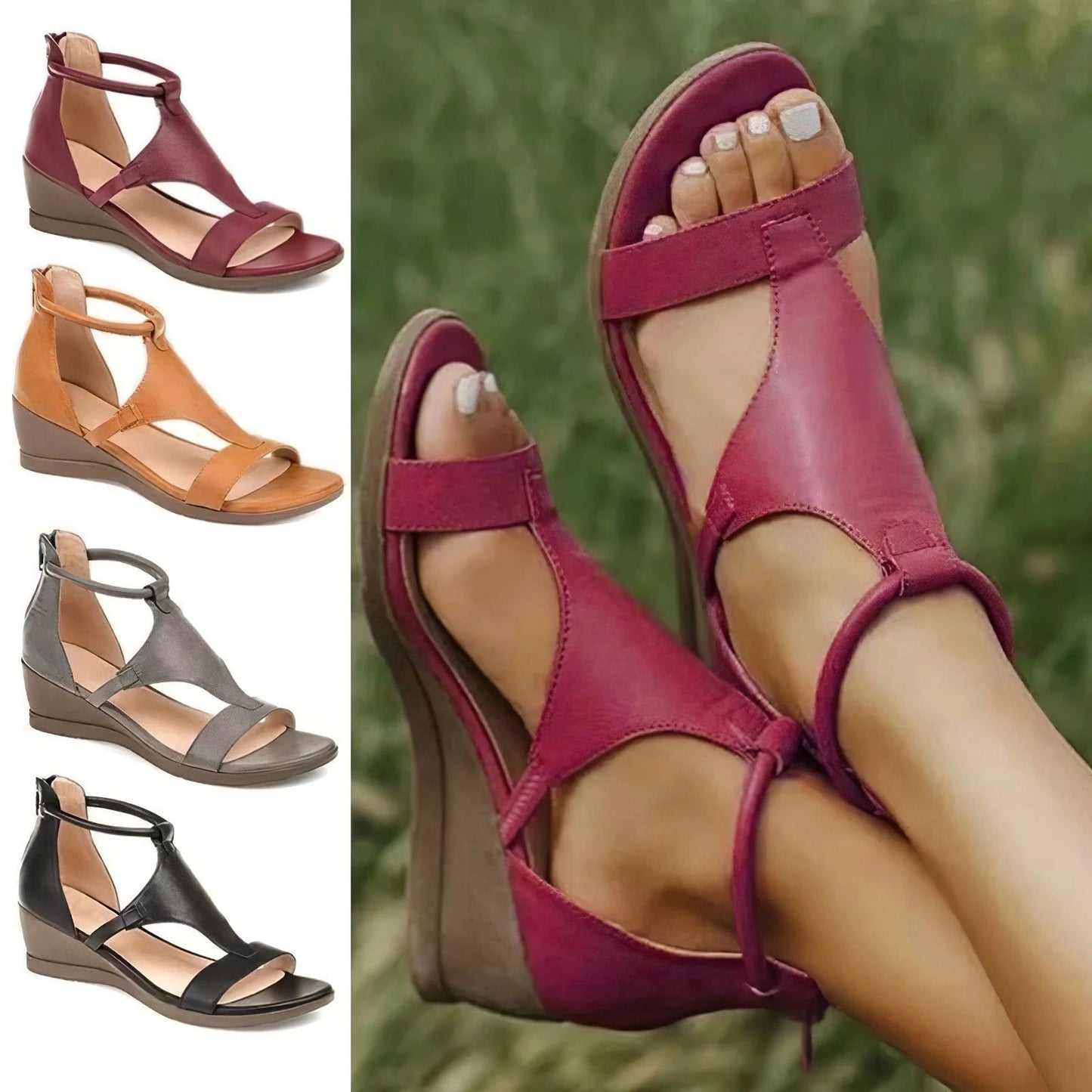 Comfortable Women's Sandals with Adjustable Strap and Non-Slip Sole