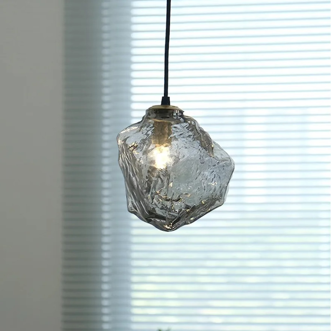 GlacierGlow Ice Cube Pendant Light