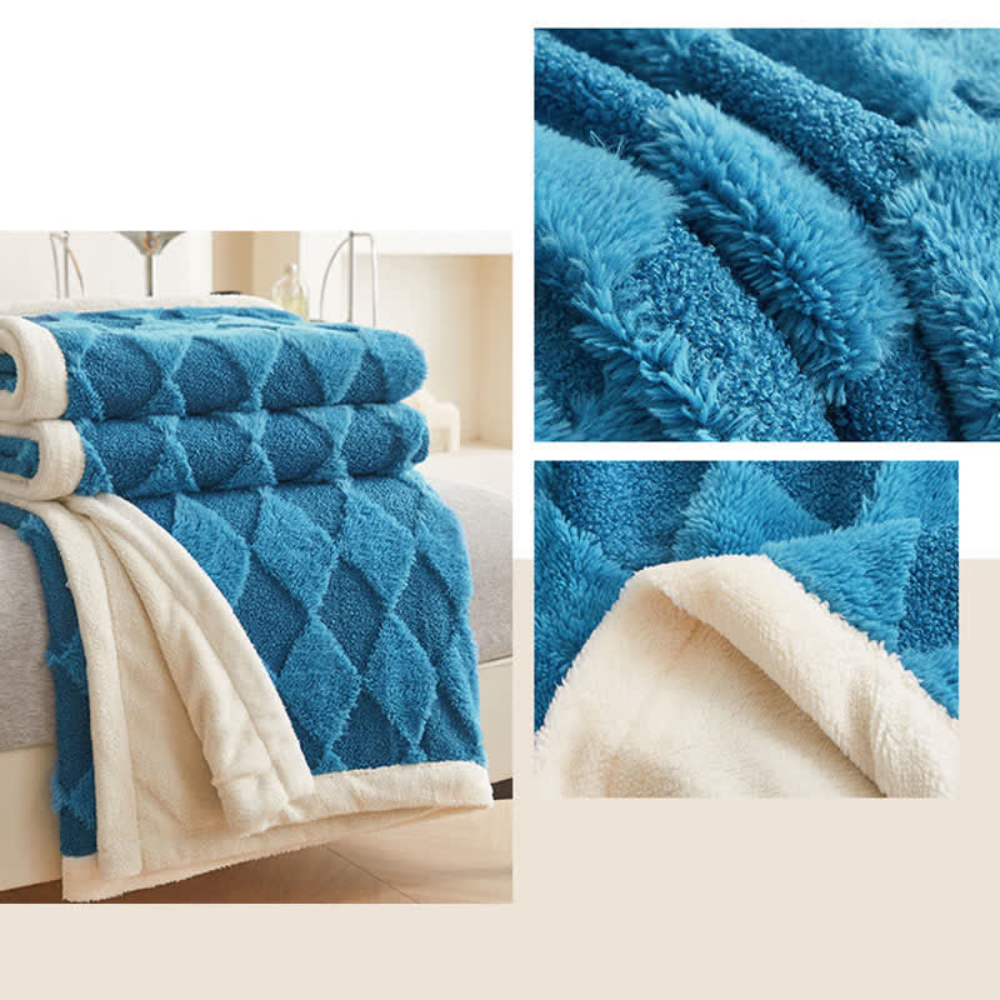 Soft Microfiber Diamond Pattern Comfort Blanket