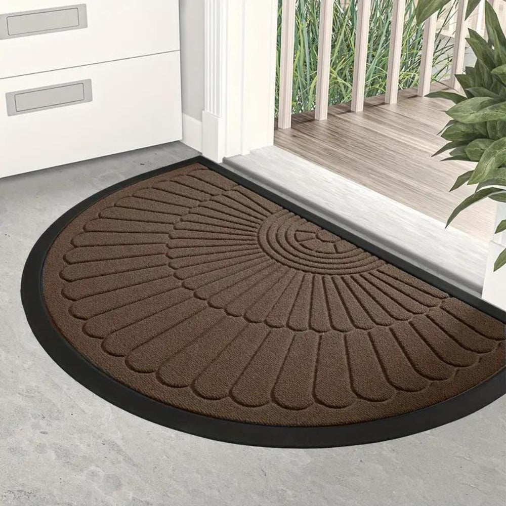 Half-Circle Non-Slip Welcome Door Mat
