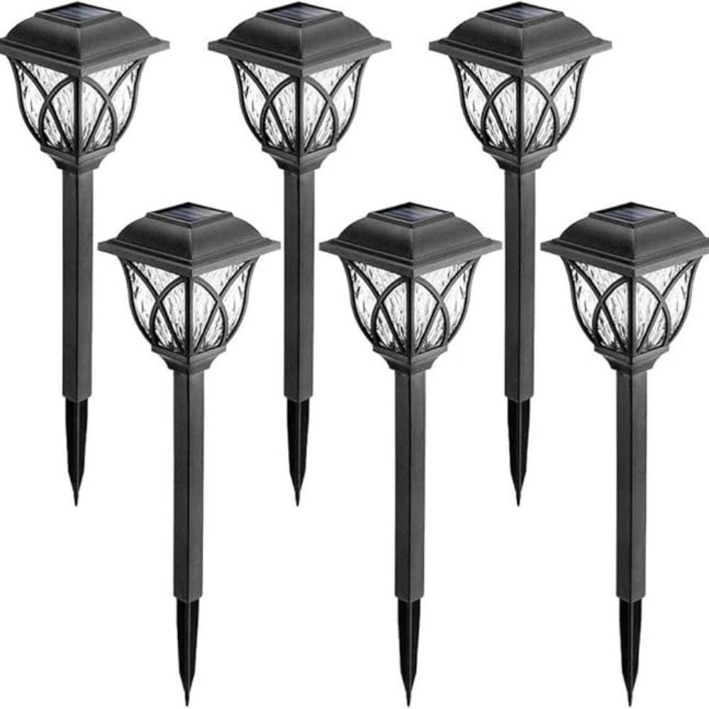 Solar-Powered Elegant Garden Lanterns with Crystal Accents