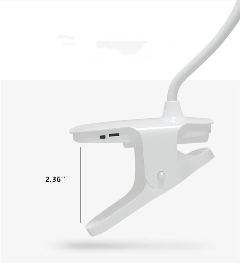 Rechargeable LED Clip Desk Lamp with Eye Protection