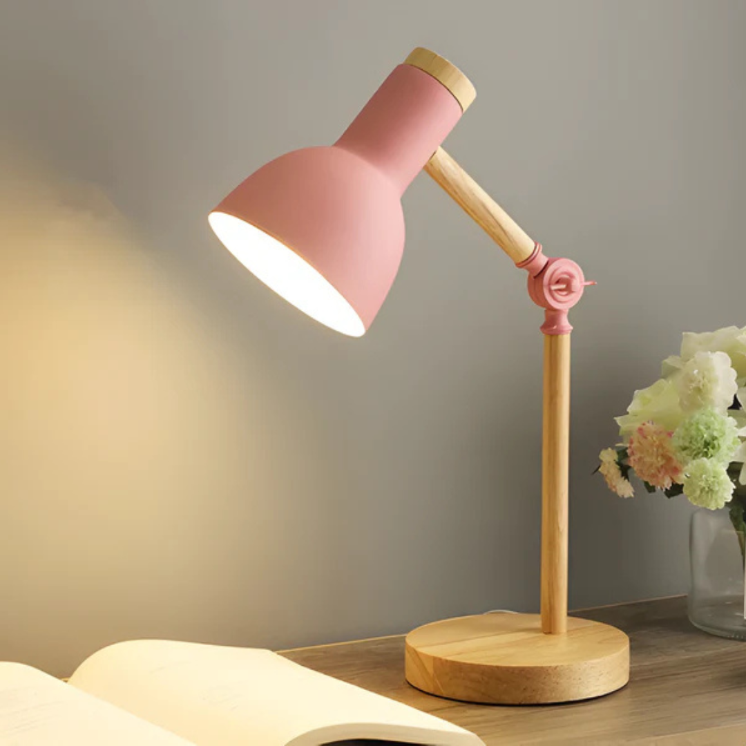 Adjustable Macaron Wood LED Table Lamp
