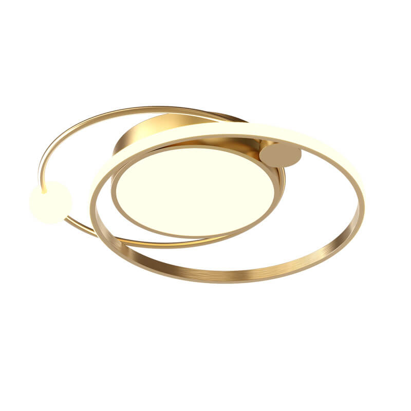 Nordic Round LED Flush Mount Ceiling Light in Black, Gold, or White