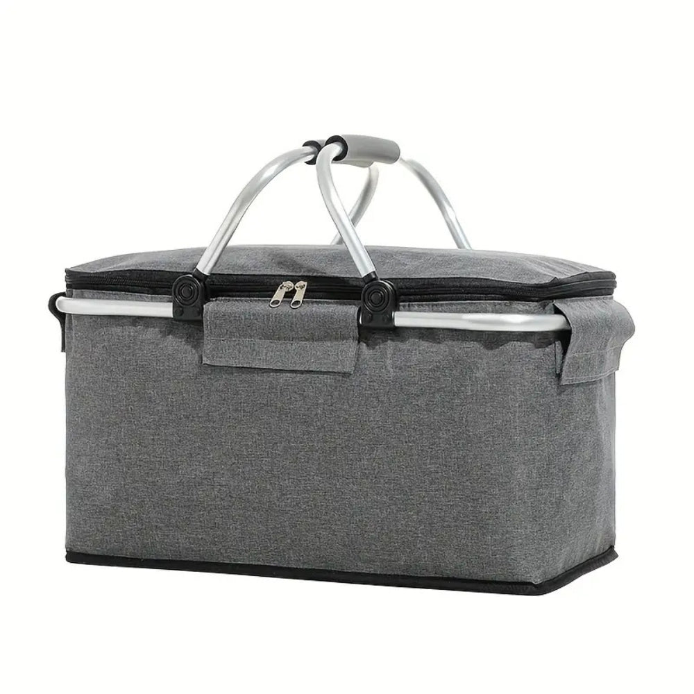 Collapsible Waterproof Picnic Basket with Leakproof Lining