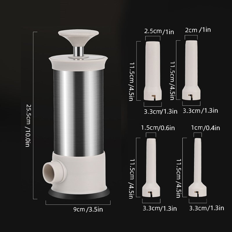 Stainless Steel Sausage Filler with 4 Nozzles