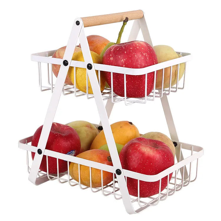 3-Tier Carbon Steel Fruit Basket for Elegant Display