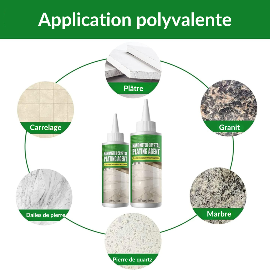 Nano-Crystal Marble and Stone Cleaner with Stain Protection