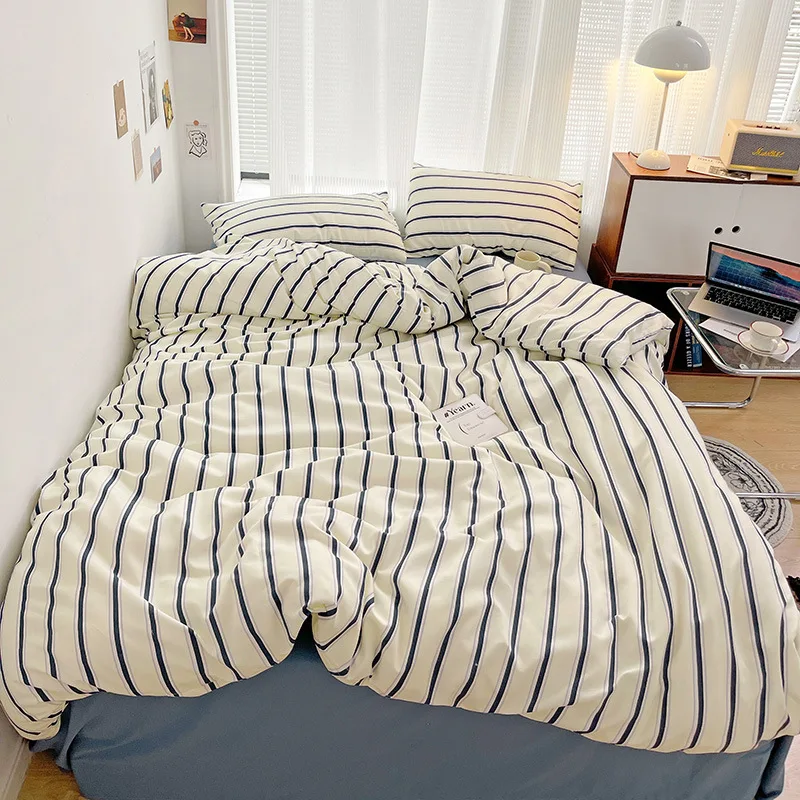 Nordic Stripes Cotton Bedding Set