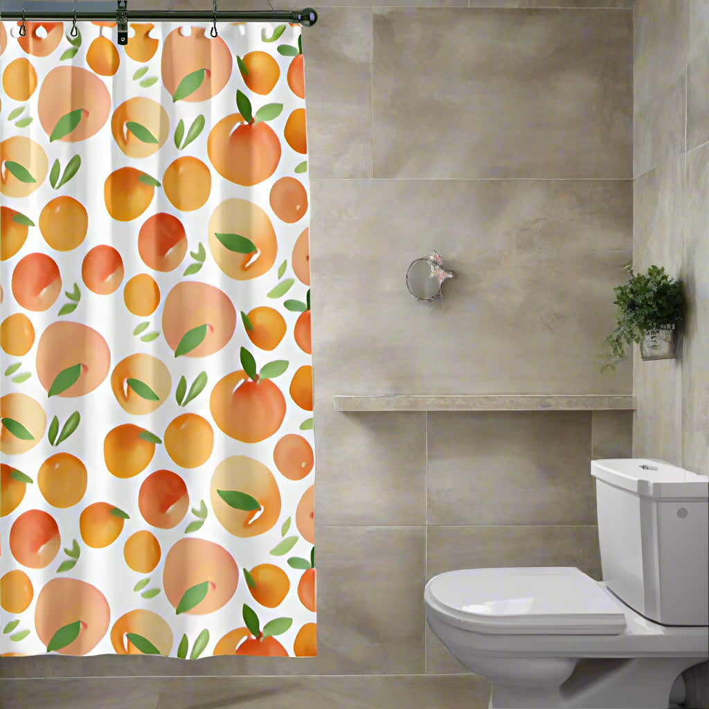 Waterproof Sunny Oranges Shower Curtain