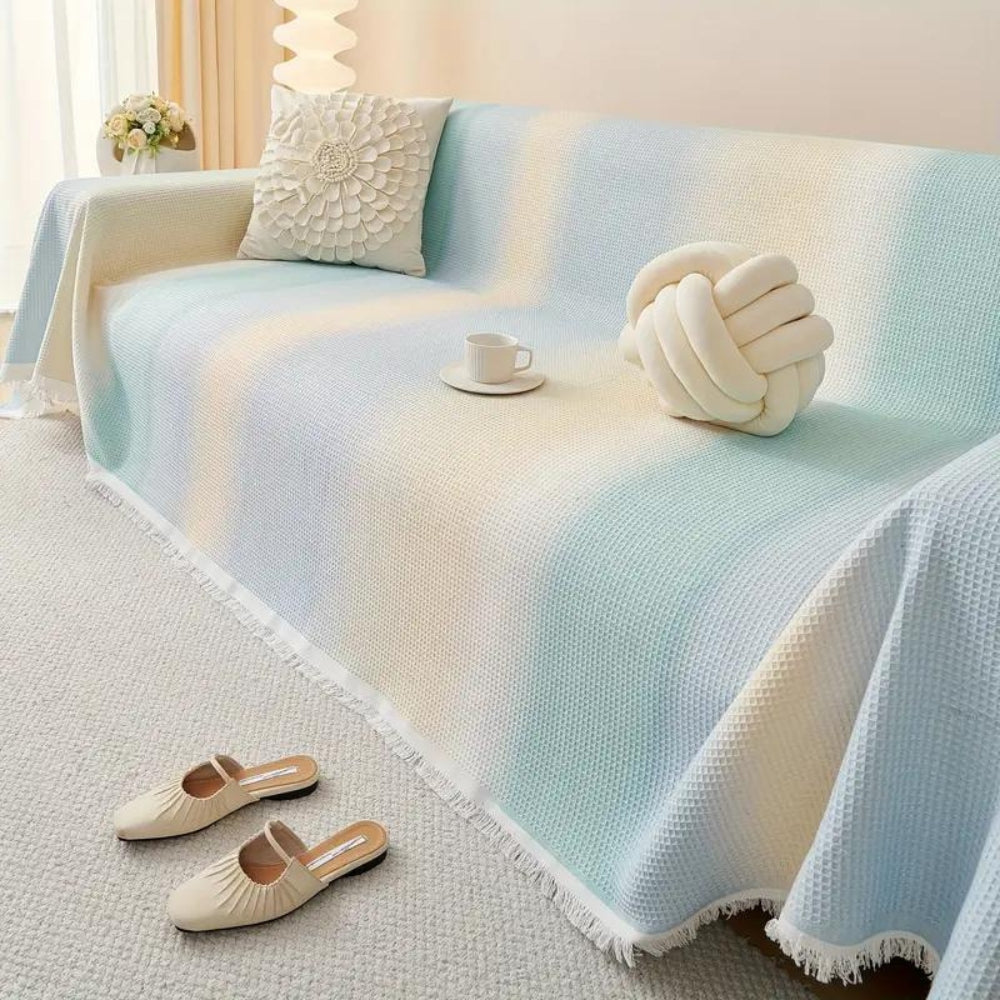 Rainbow Ice Silk Cooling Sofa Cover