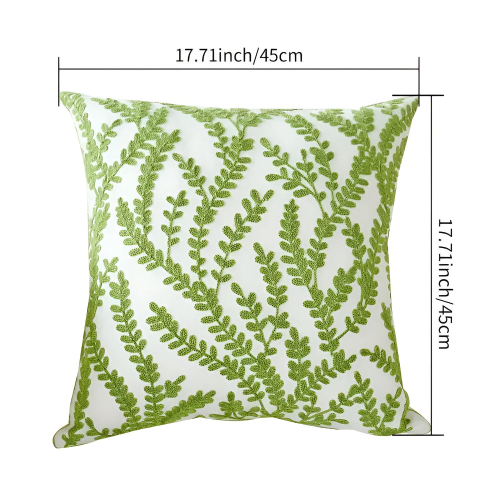 Leaf Pattern Microfiber Cushion Cover