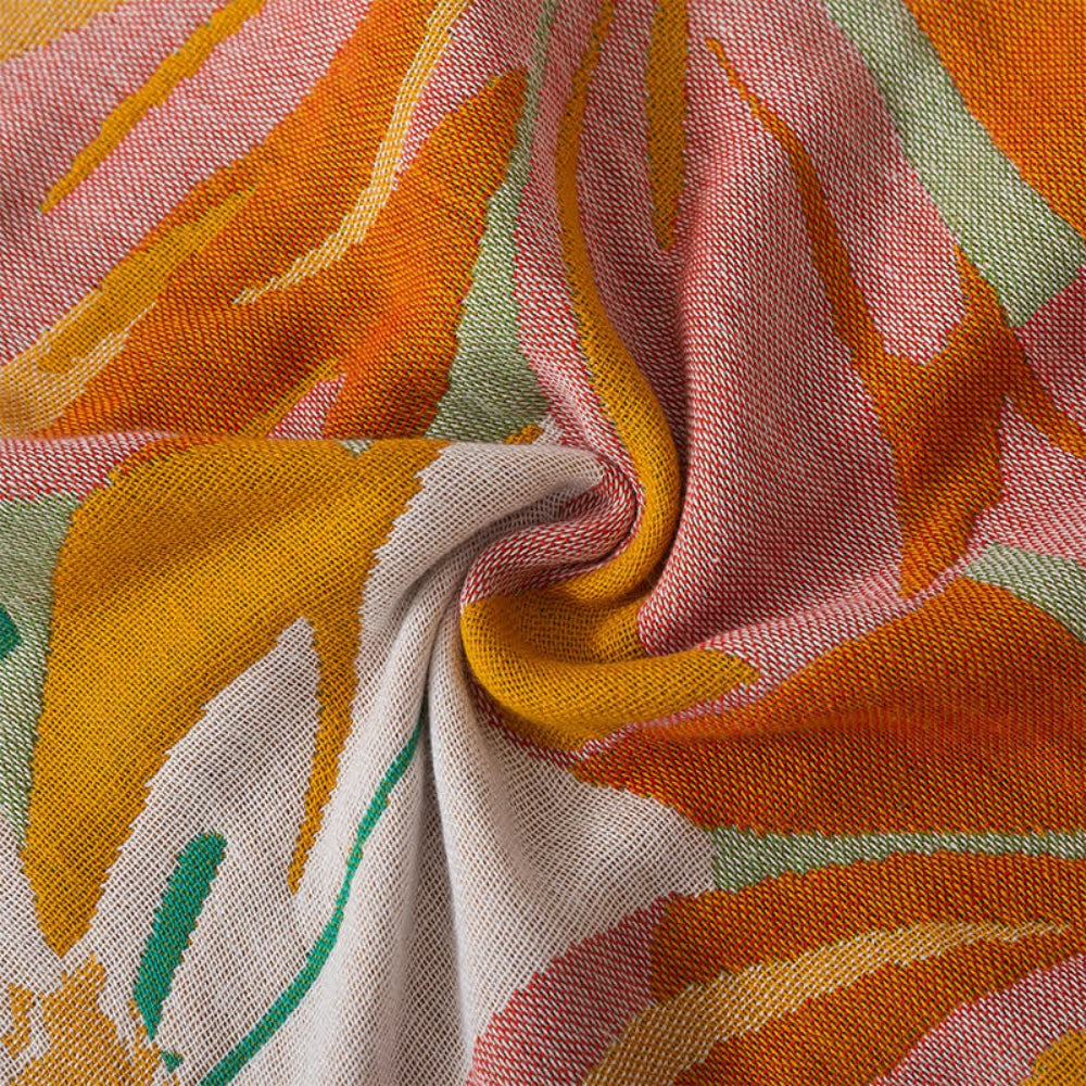 Breathable Cotton Gauze Towel in Floral Design