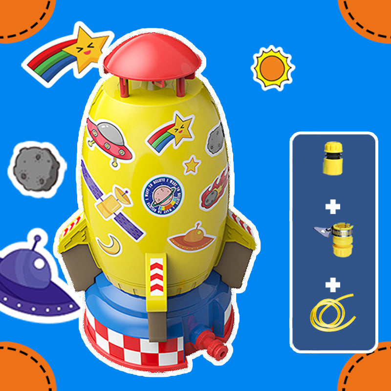 Outdoor Water Rocket Sprinkler Toy for Kids - Colorful Summer Fun
