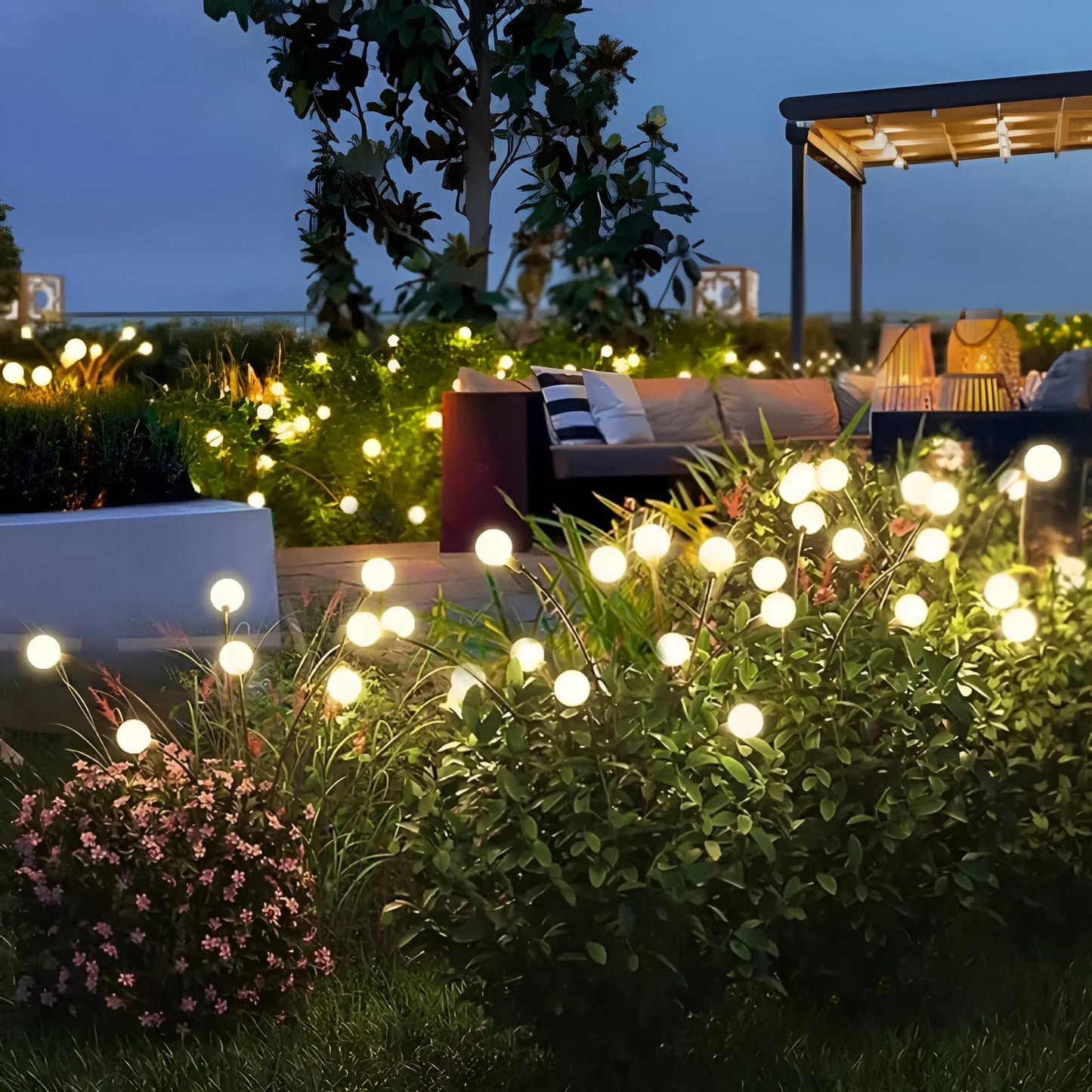 Solar-Powered Swaying Garden Lights