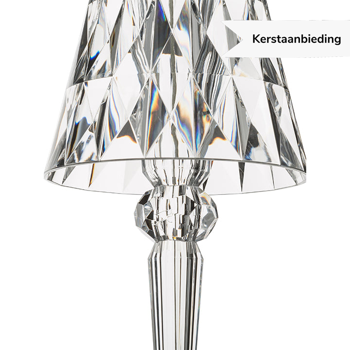 Dimmable Crystal LED Table Lamp - Wireless Rechargeable Mood Light