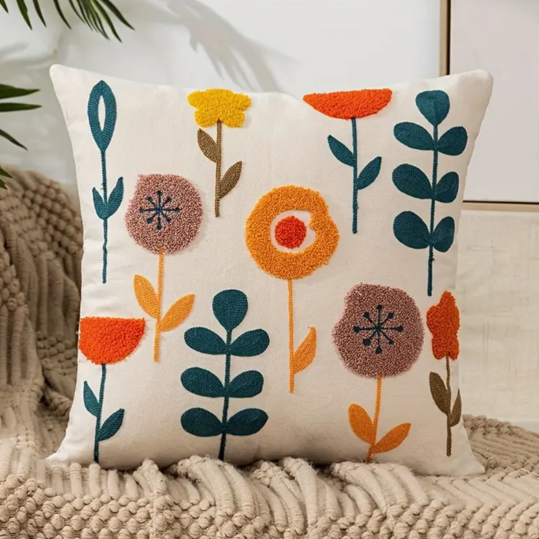 Floral Print Decorative Cushion 18x18 Inches