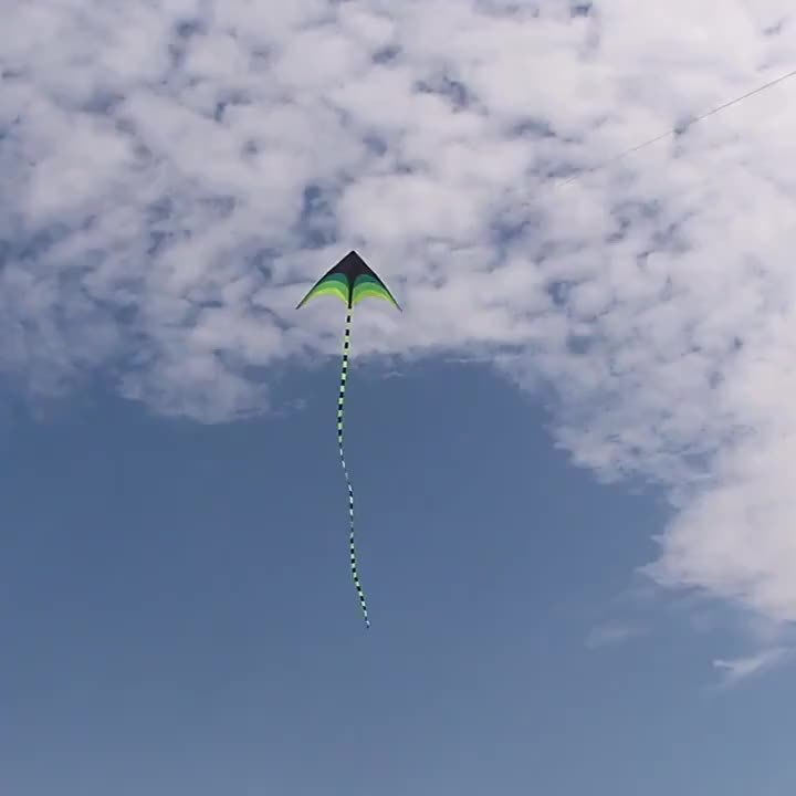 Rainbow Diamond Kite with Colorful Ribbons for Outdoor Fun