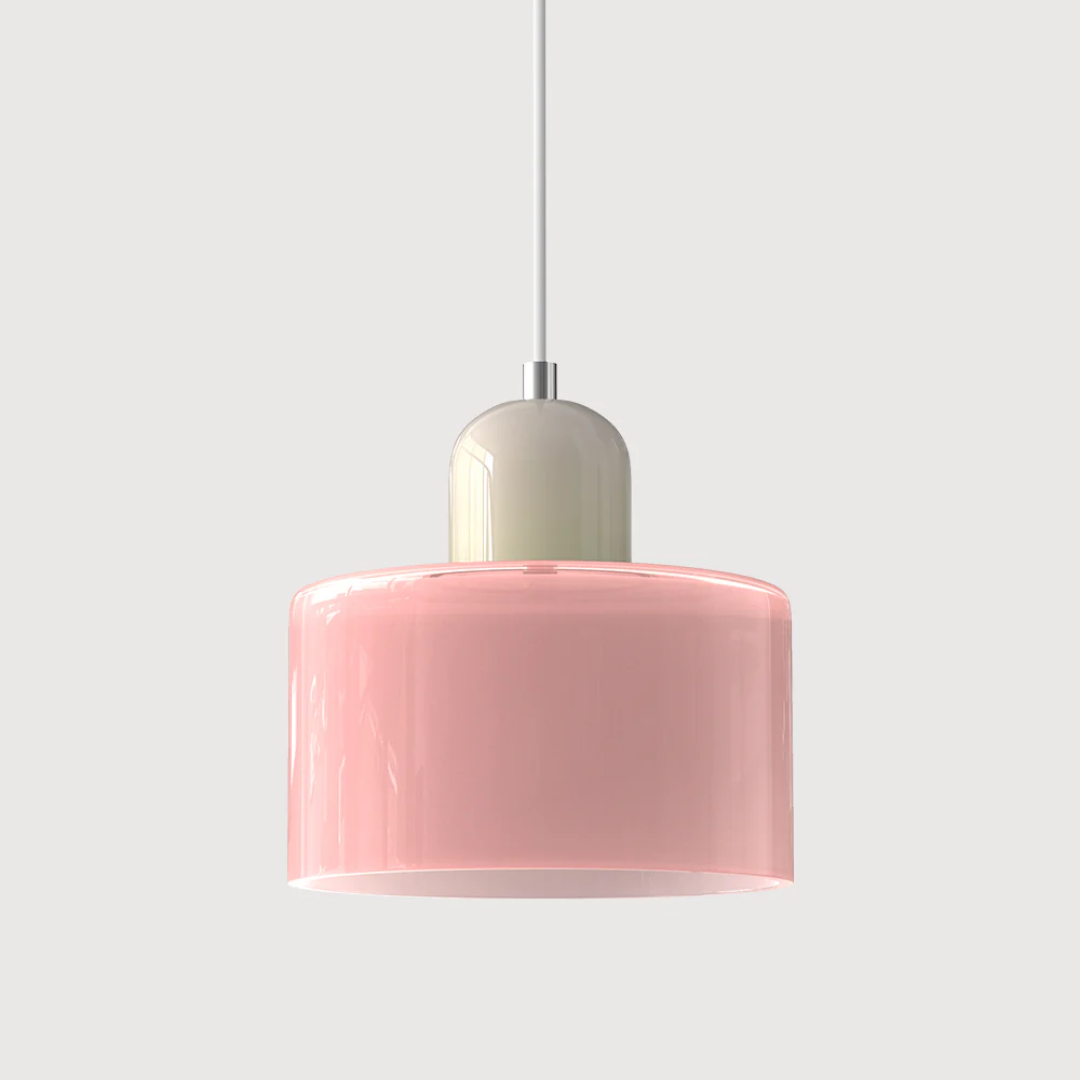 Retro Glass Shade Hanging Lamp with Adjustable Cable