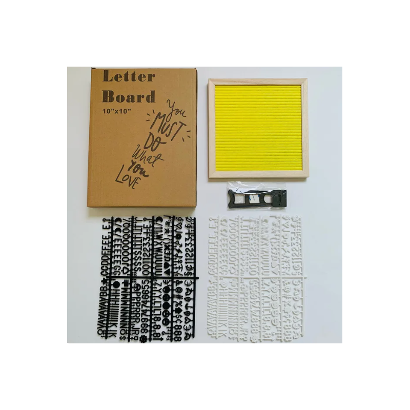 Felt Letter Message Board with Wooden Stand