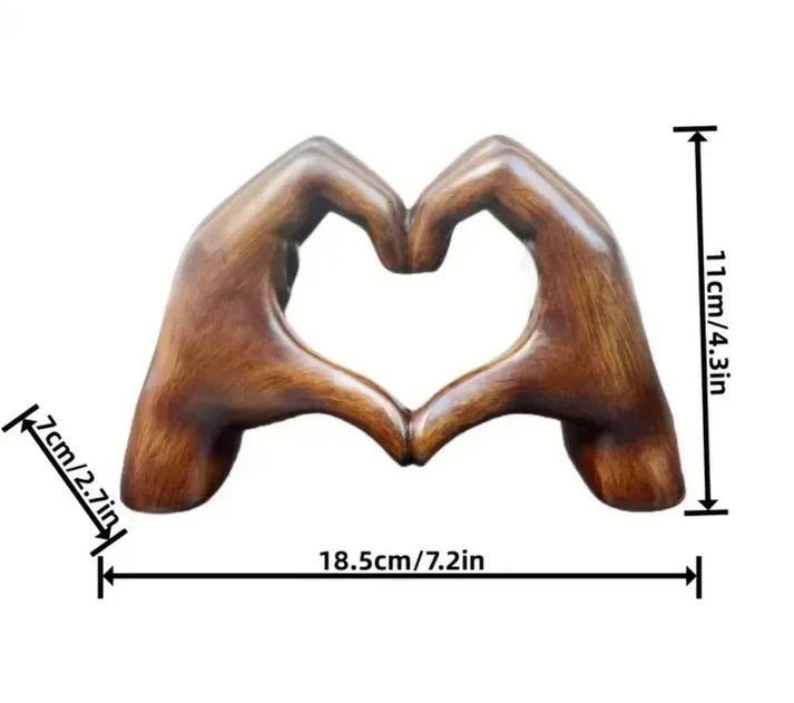 Handcrafted Wooden Heart Sculpture for Home Decor