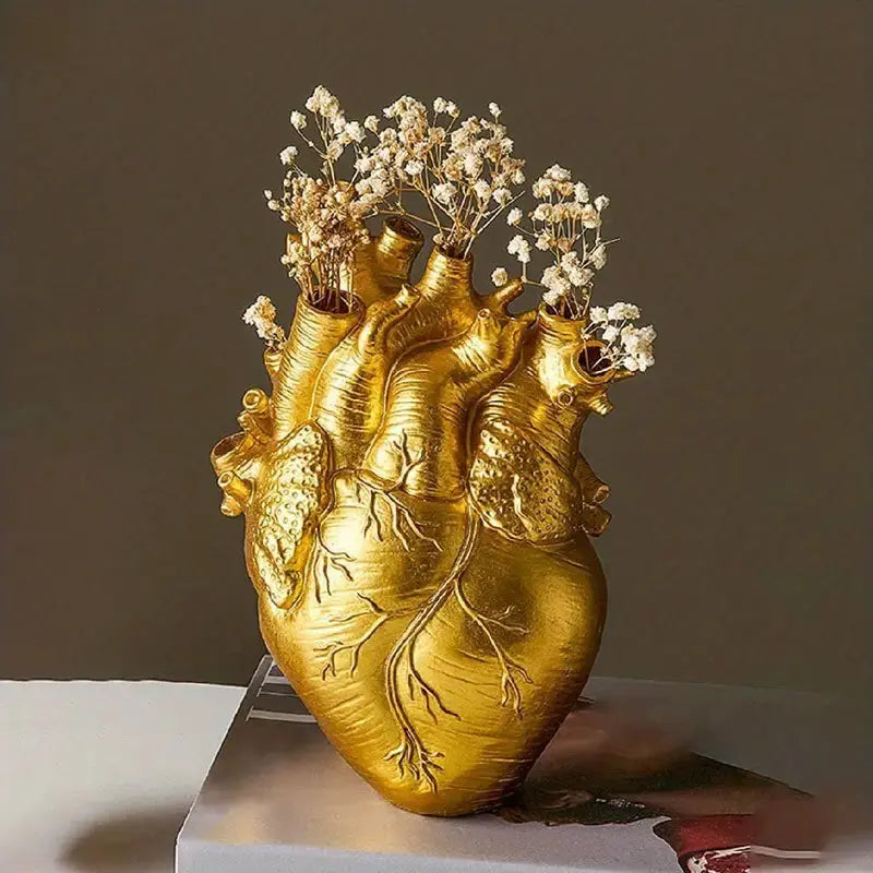 Heart-Shaped Ceramic Vase in Vibrant Colors