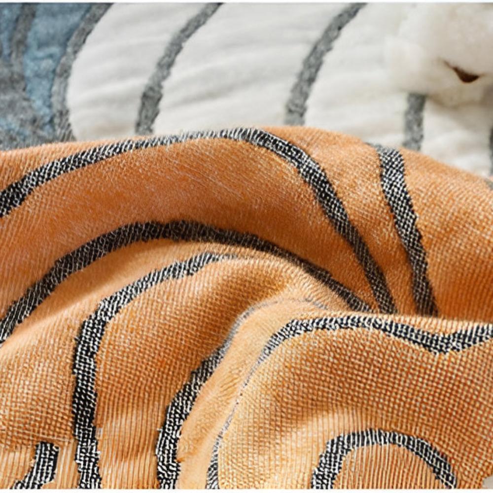 Scallop Print 100% Cotton Blanket