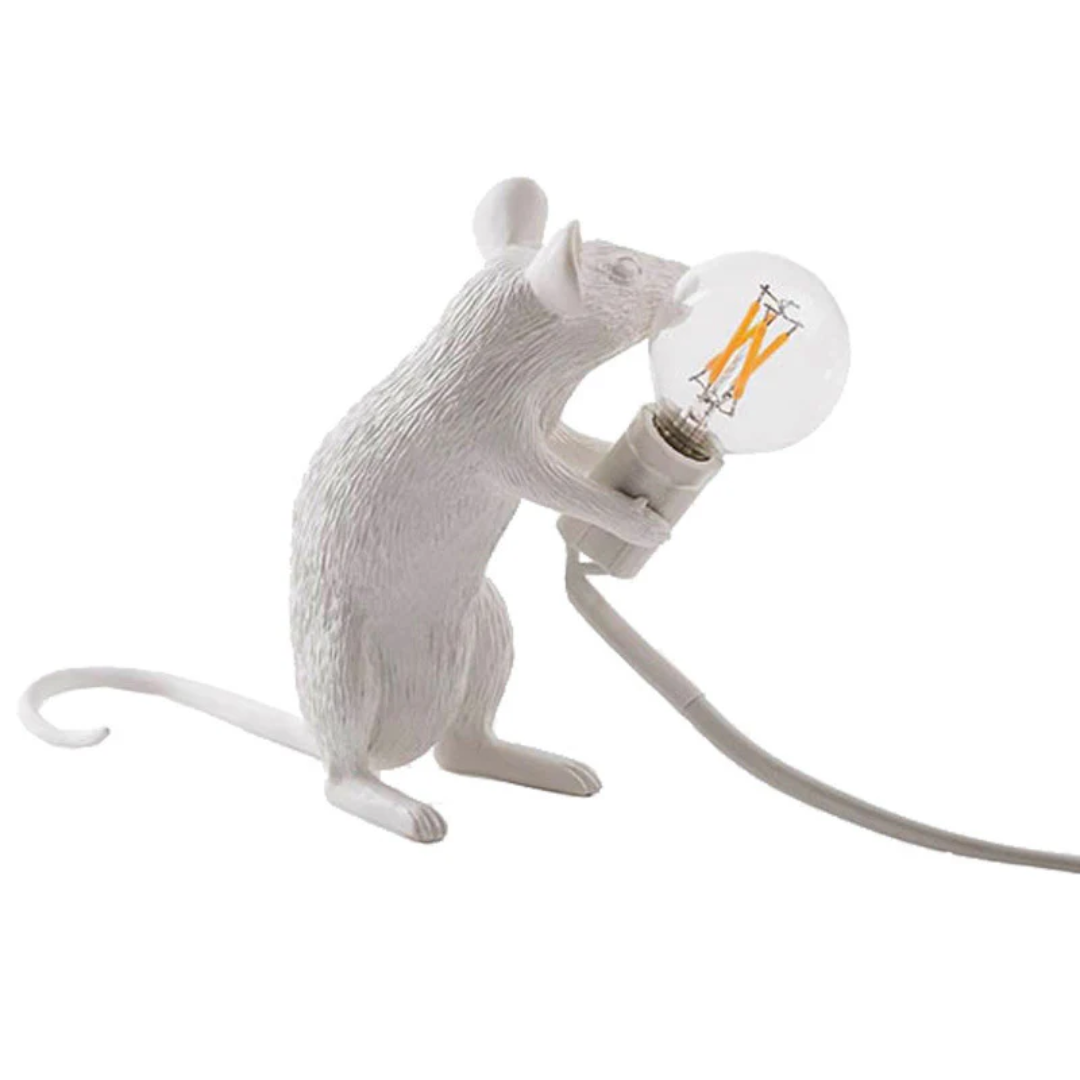 Mouse LED Table Lamp in Resin - Playful Night Light