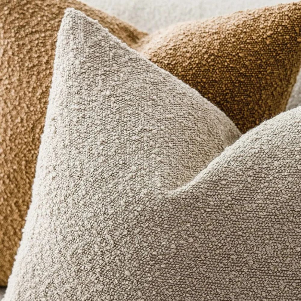 Boucle Cushion Cover with Mid-Century Texture