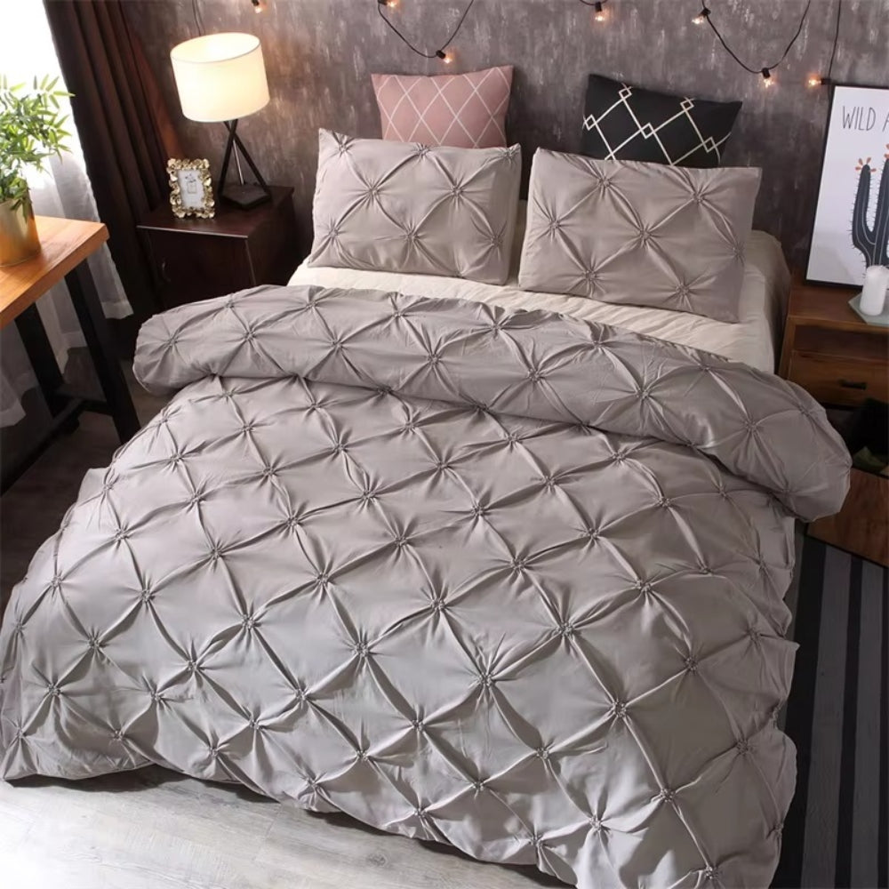 Airweave Pintuck 3-Piece Duvet Cover Set in Soft Microfiber