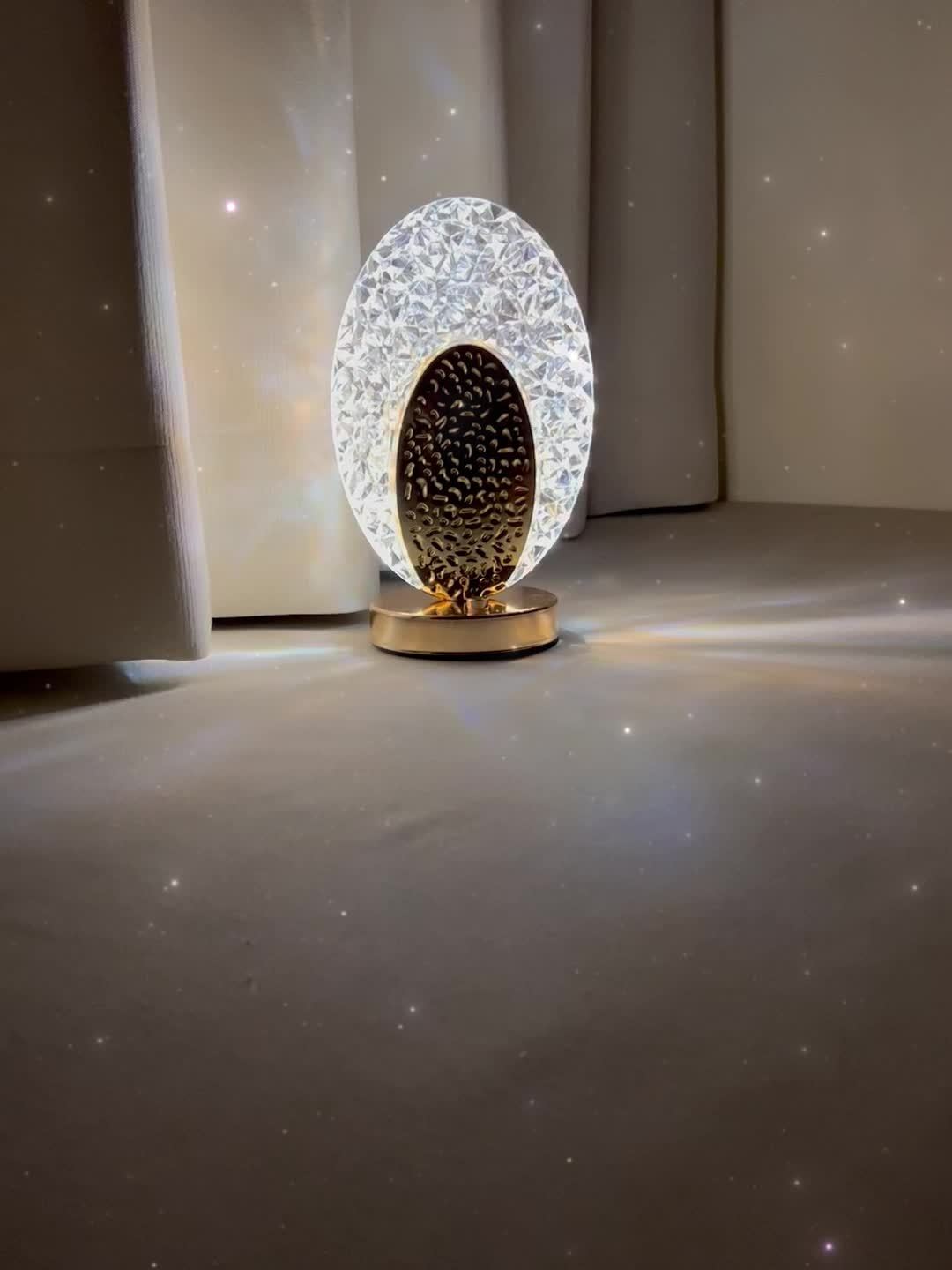 USB Rechargeable Dimmable Feather Table Lamp