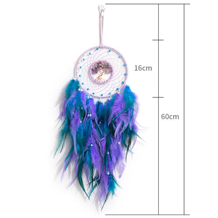 Crystal Tree of Life Dreamcatcher with Natural Gemstones