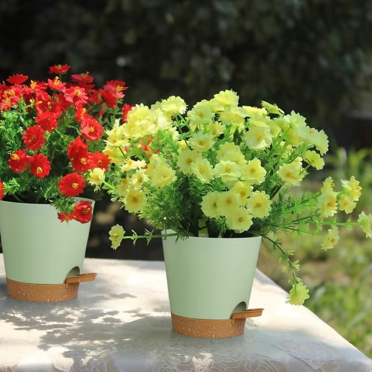 Self-Watering 5-Inch Flower Pots with Drainage