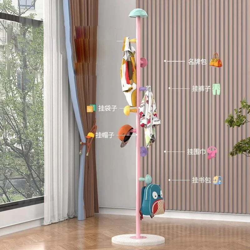 Modern Tree Coat Rack with Mushroom Design