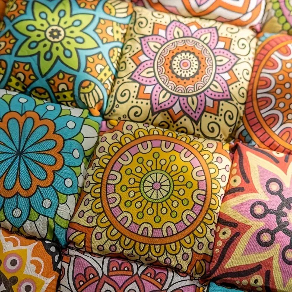 Vibrant Quilted Summer Sofa Cushion Cover