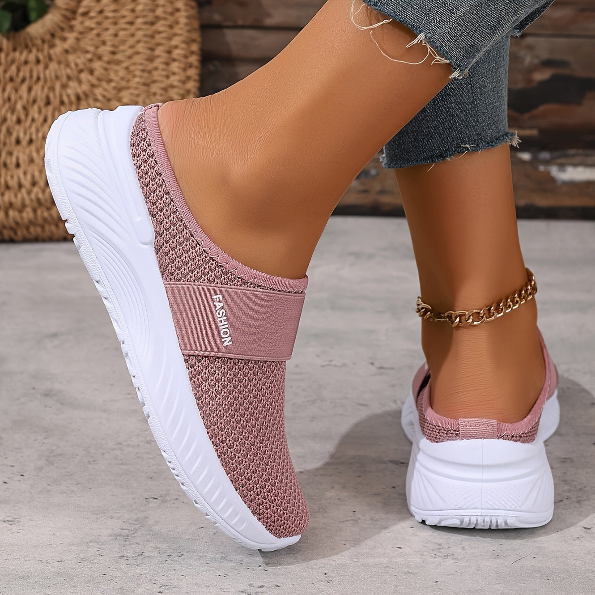 Breathable Mesh Slip-On Sneakers for Women