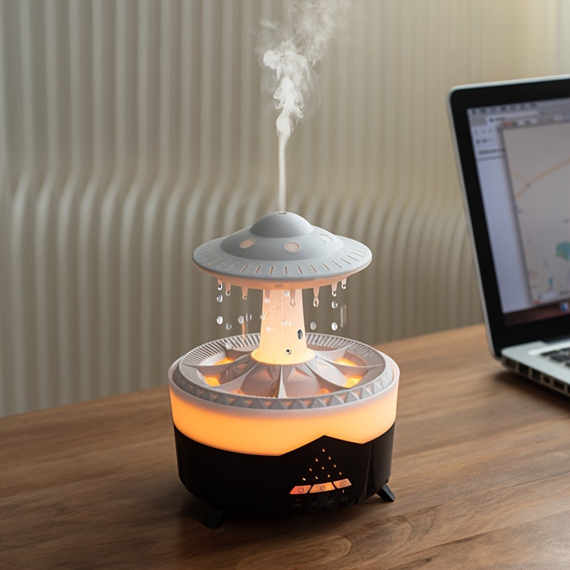 Raindrop Aromatherapy Essential Oil Diffuser with LED Light and Humidifier