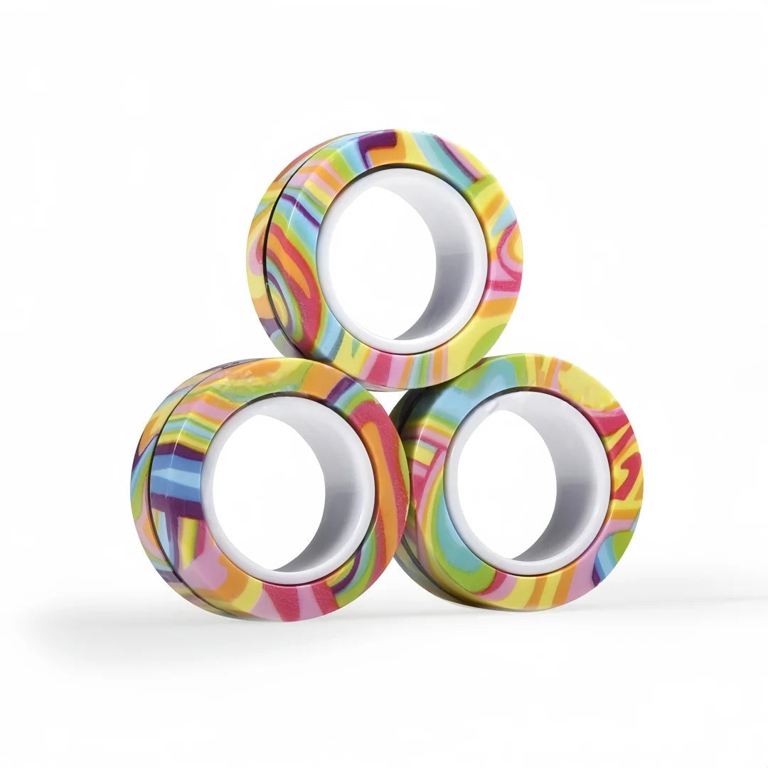 Magnetic Fidget Ring Spinner for Tactile Engagement