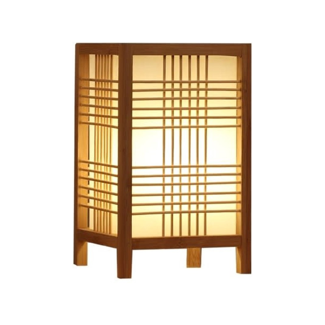 Japanese Bamboo LED Table Lamp for Calming Ambiance