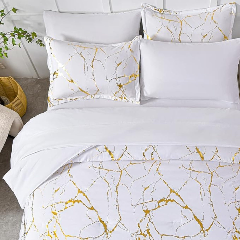 Lux Marble Duvet Cover Set with Pillowcases