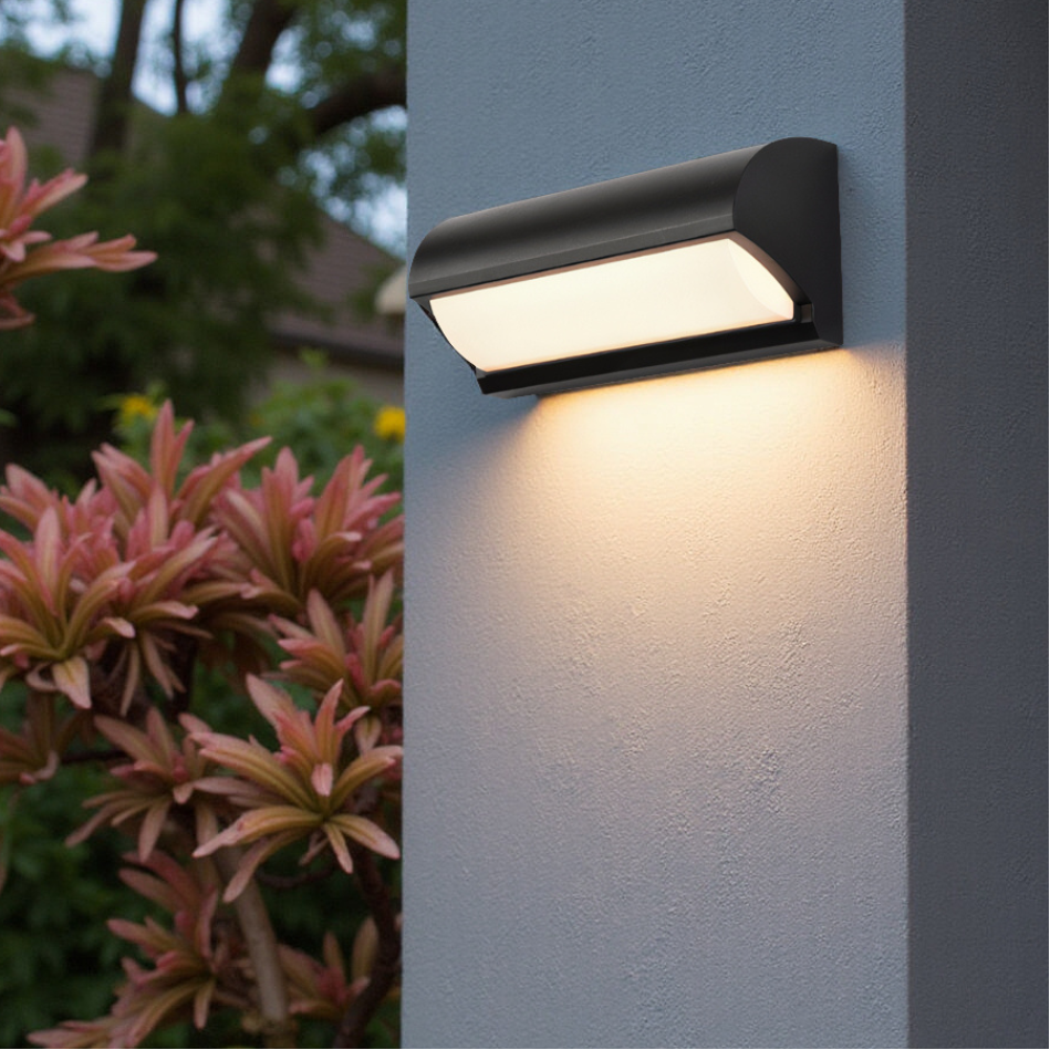 Compact Modern LED Outdoor Wall Lamp with Warm Ambient Light