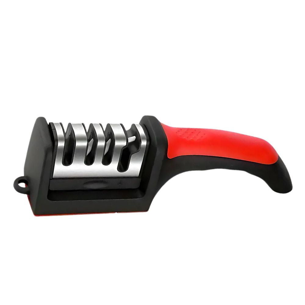Ergonomic Comfort Grip Knife Sharpener with Tungsten Steel and Ceramic Slots