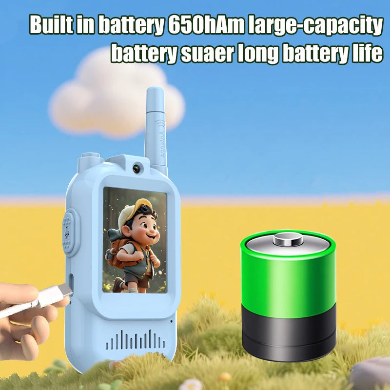 Video Walkie Talkies for Kids - 2 Pack with Real-Time Video and Voice Changer