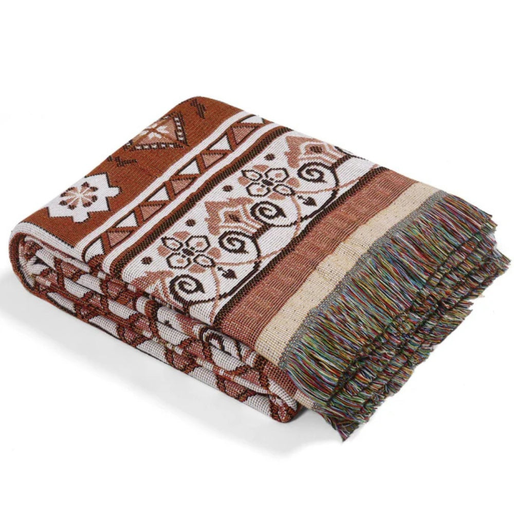 Bohemian Desert Mirage Woven Throw Blanket