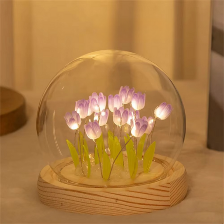 Handmade Tulip LED Night Light Table Lamp