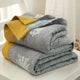 Reversible 100% Cotton Blanket for Cozy Layering