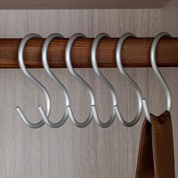 Elegant Metal Clothing Hooks for Wardrobe and Garment Rack