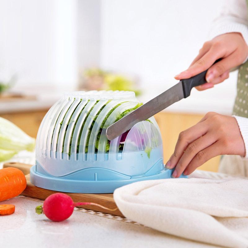 60-Second Salad Cutter Chopper – Mess-Free Salad Preparation Tool