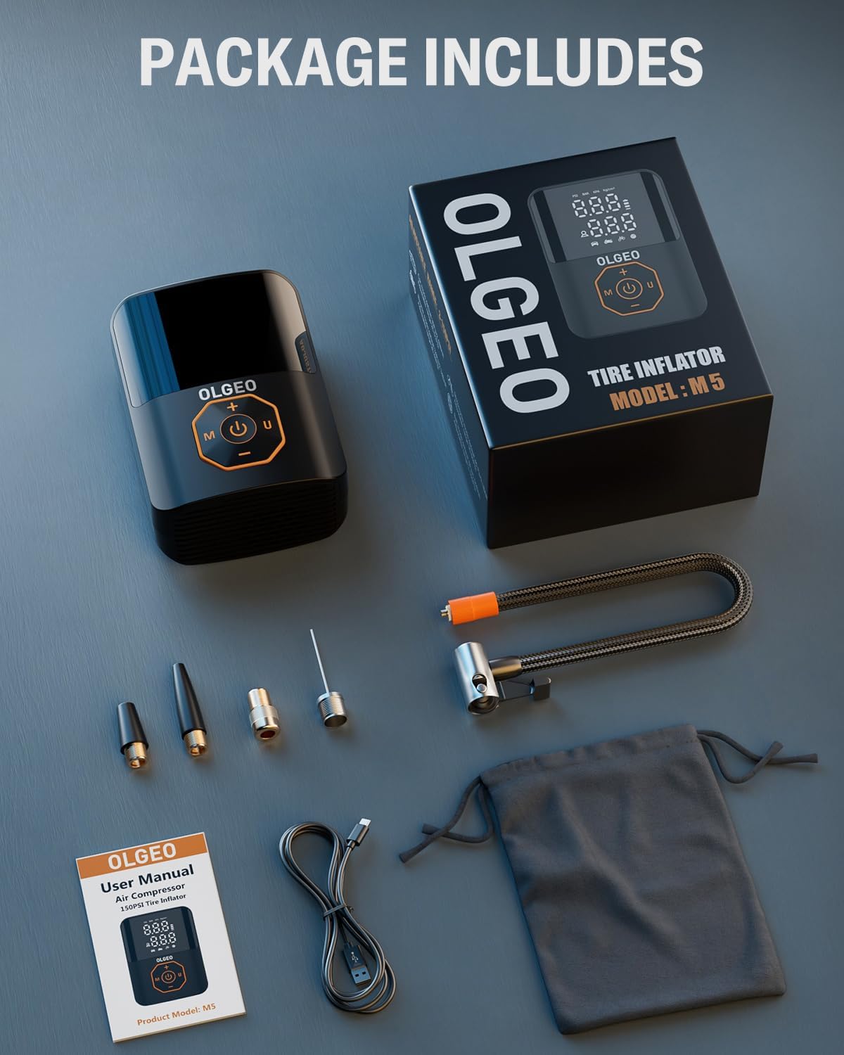 Cordless Digital Tyre Inflator with USB-C Charging